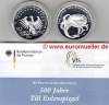 10 Euro Gedenkm�nze Deutschland 2011 Till Eulenspiegel PP