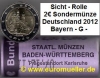 Rolle -G- 2 Euro Sonderm�nze Deutschland 2012 Bayern