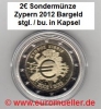 2 Euro Sondem�nze Zypern 2012 Bargeld bu. in Kapsel