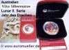 Australian Lunar II 1/2oz Silver Coin Series Dragon 2012 coloured Edition