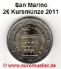 San Marino 2 Euro Kursm�nze 2011 unc.